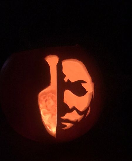 Michael Myers Pumpkin Carving Idea